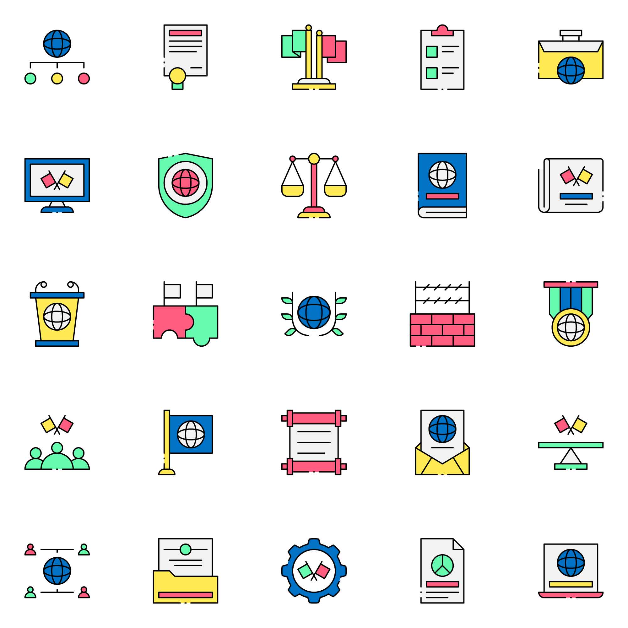 Colored Diplomacy Icons