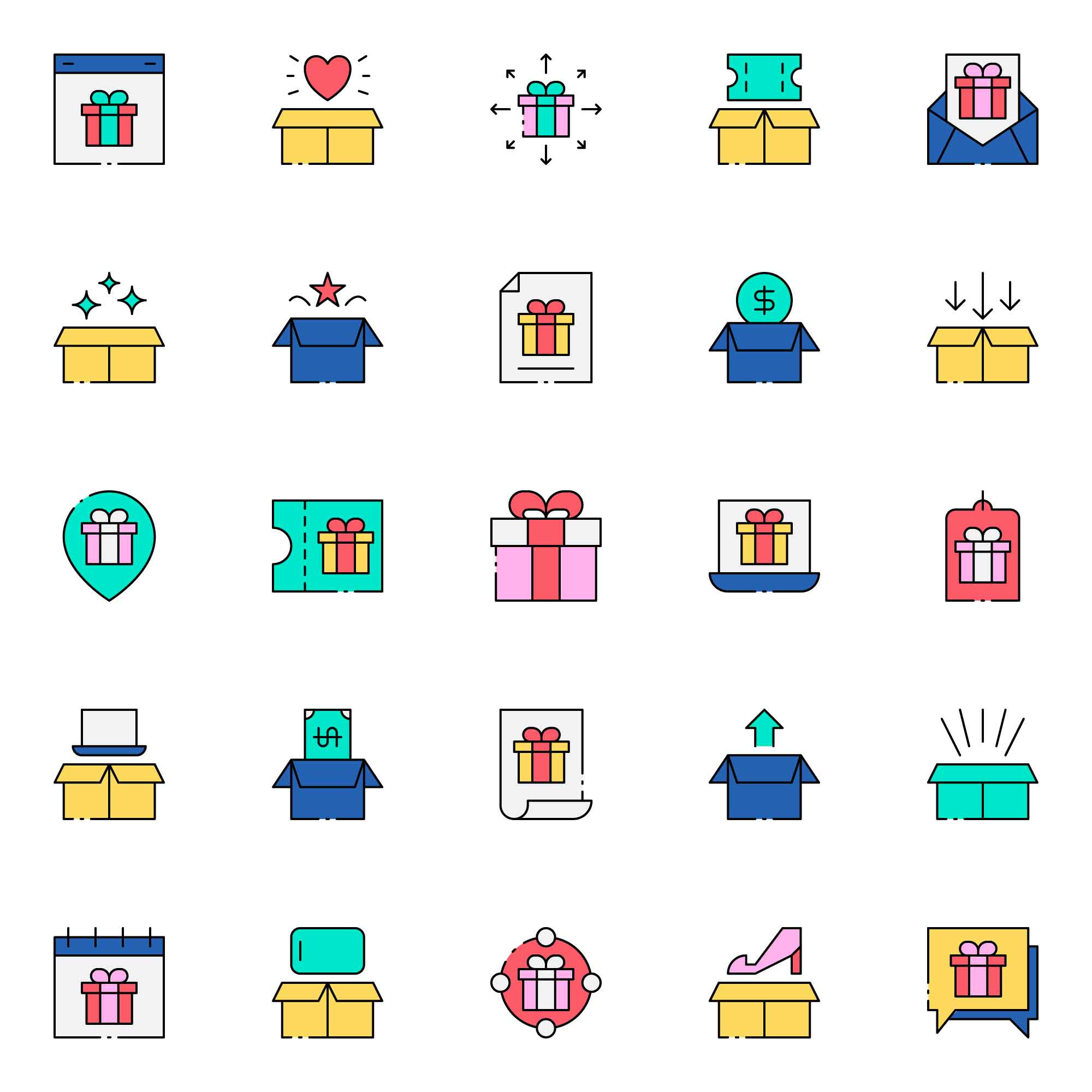 Colored Giveaway Icons