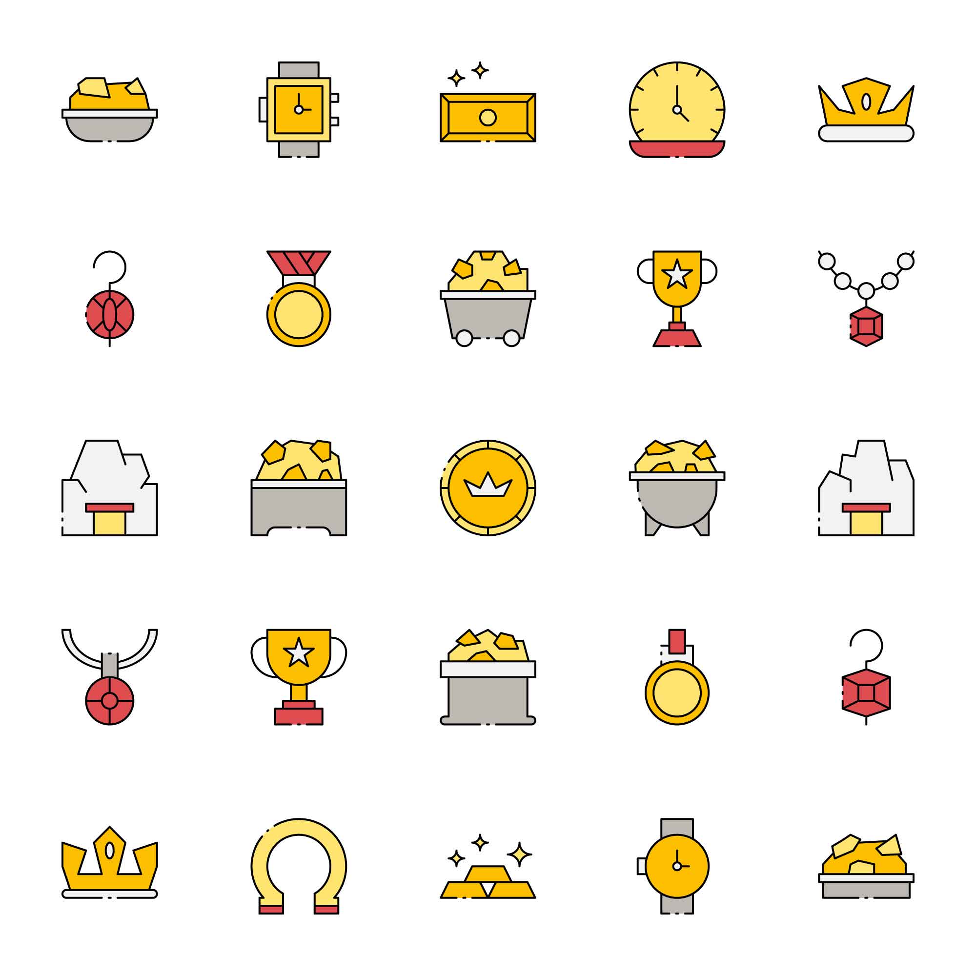 Colored Gold Icons