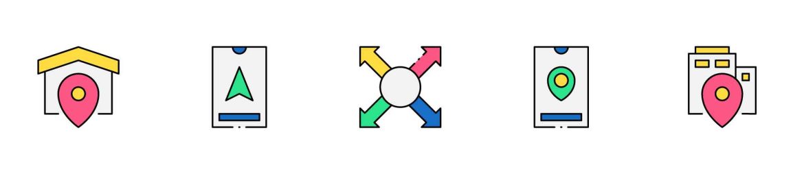 Colored GPS Icons