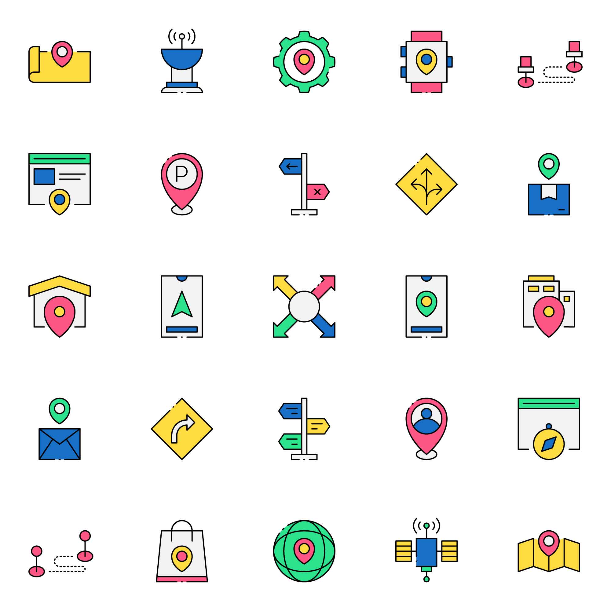 Colored GPS Icons