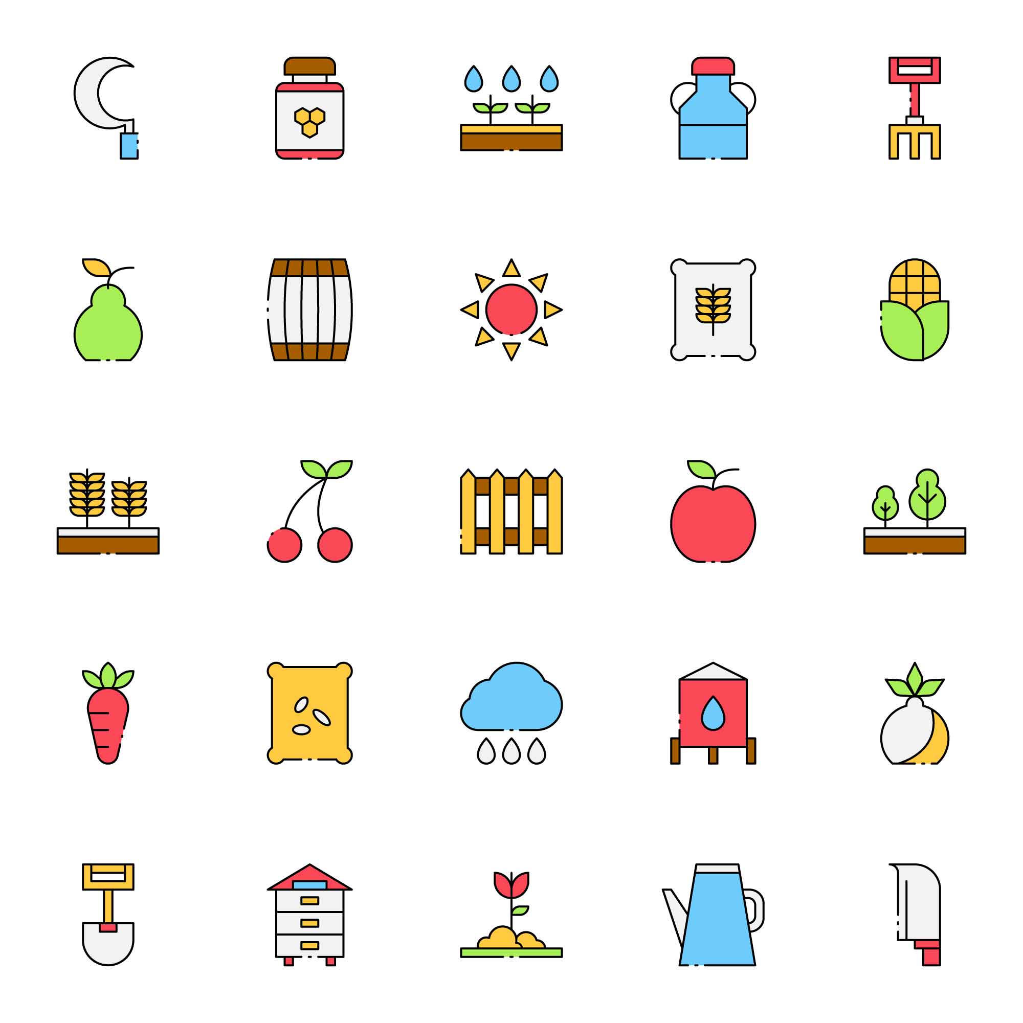 Colored Harvest Icons