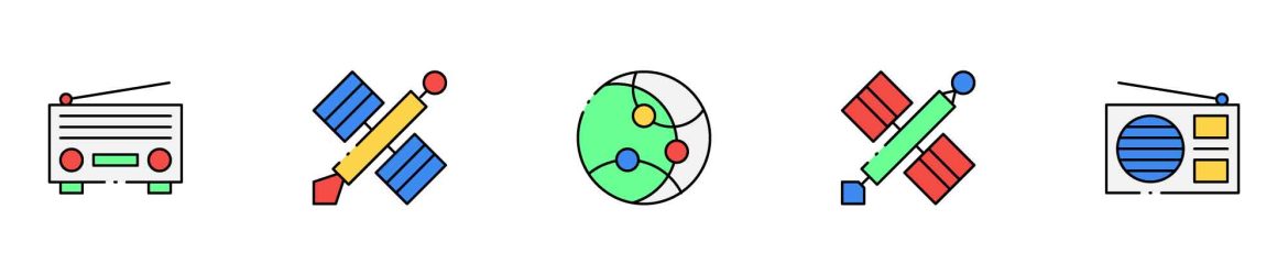 Colored Satellite Icons