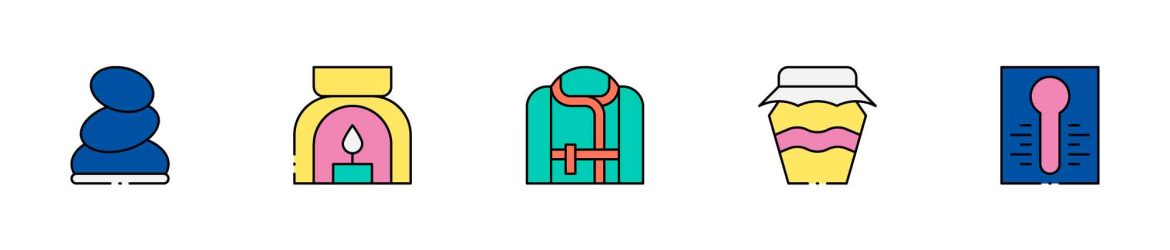 Colored Sauna Icons