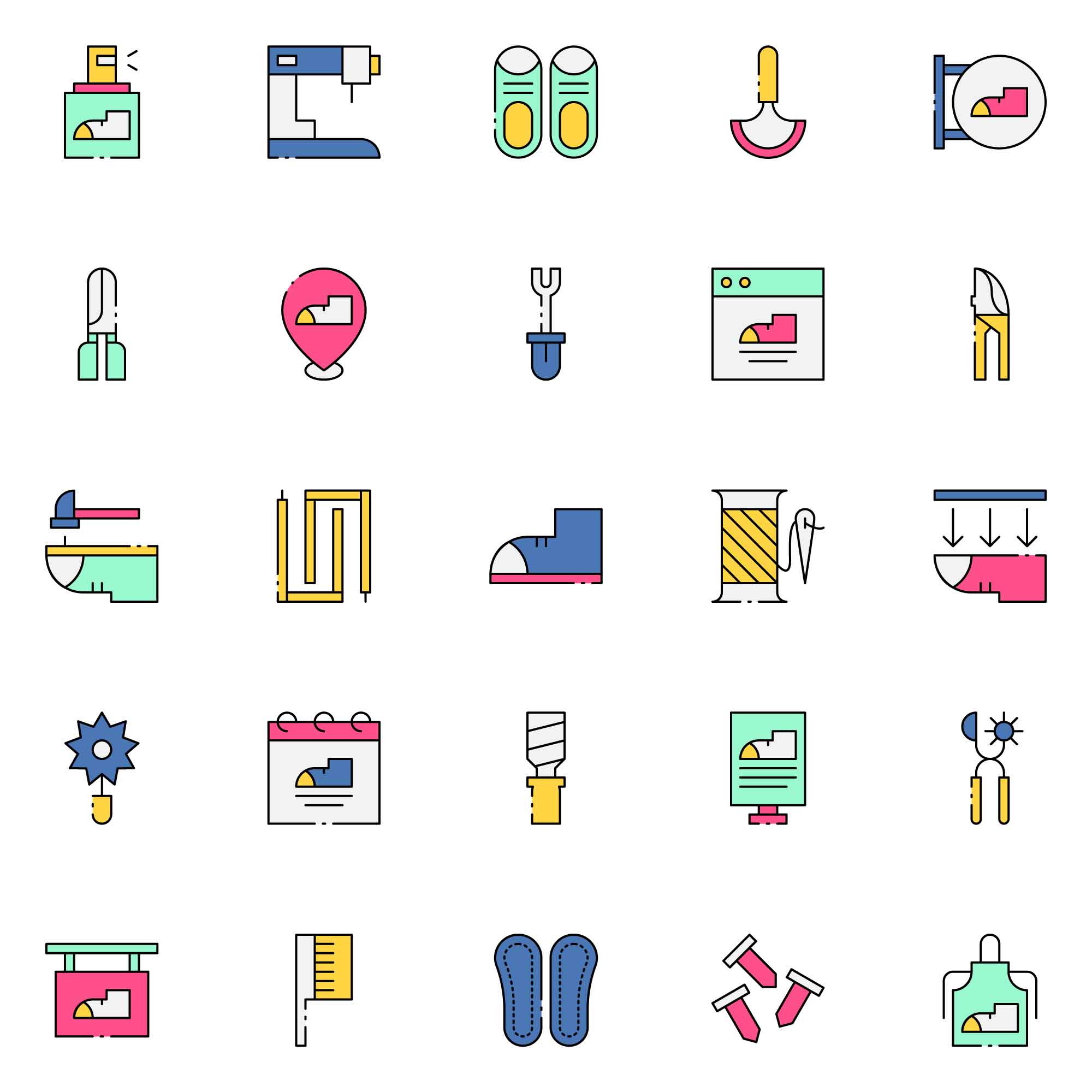Colored Shoemaker Icons
