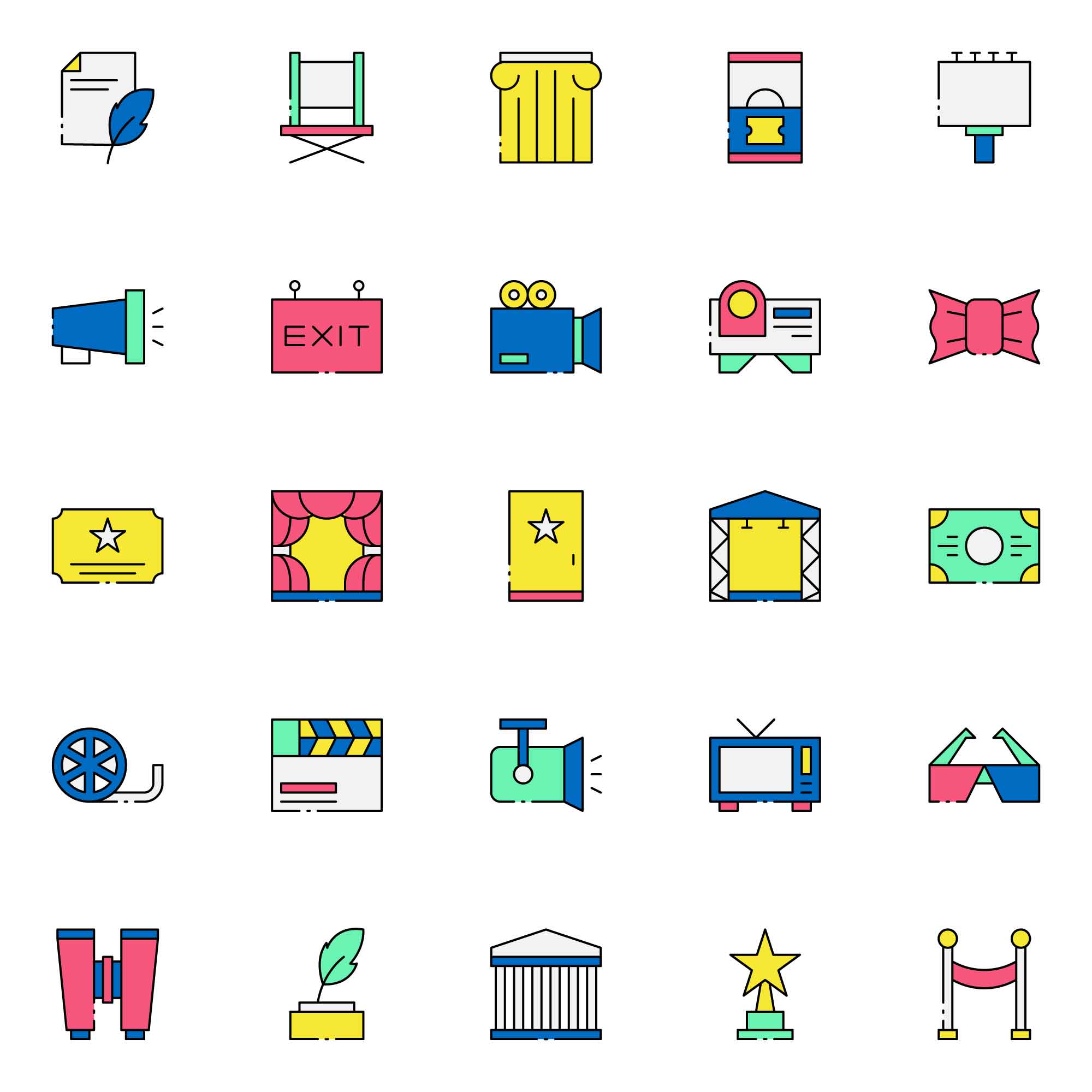 Colored Theatre Icons