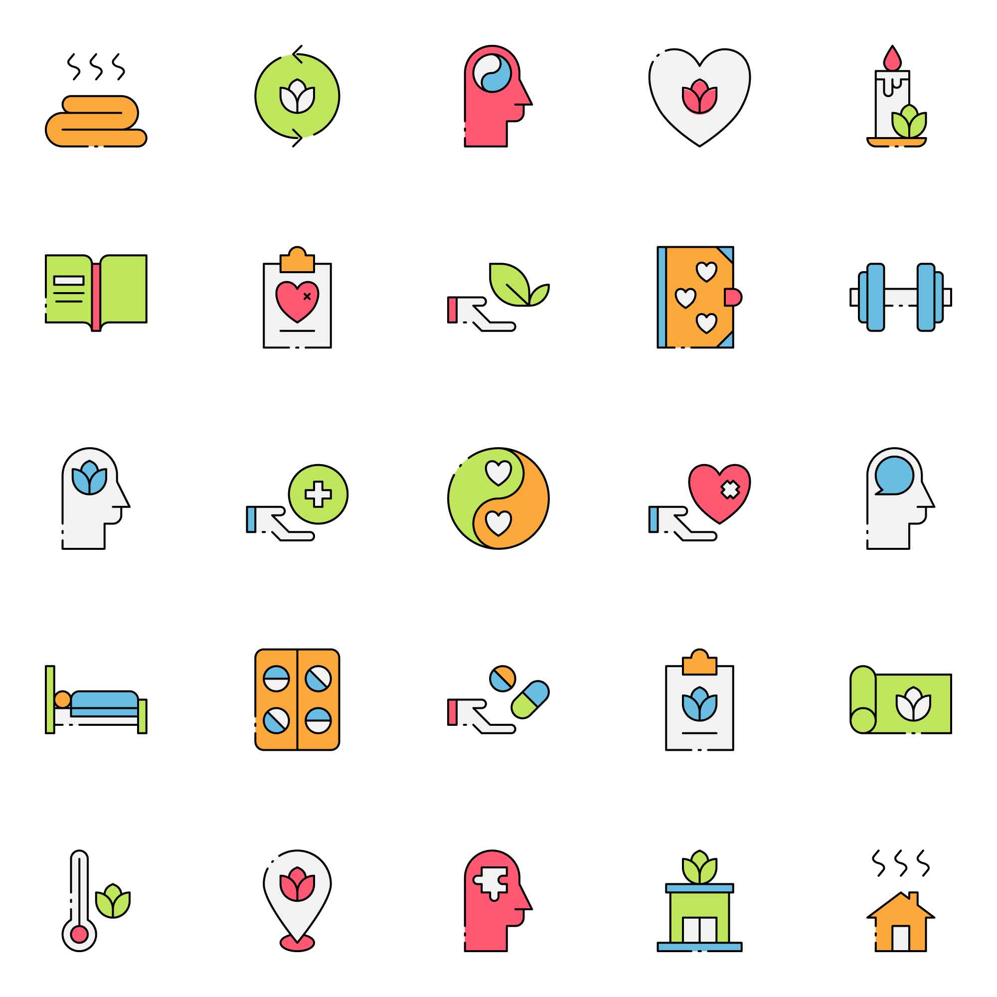 Colored Therapy Icons