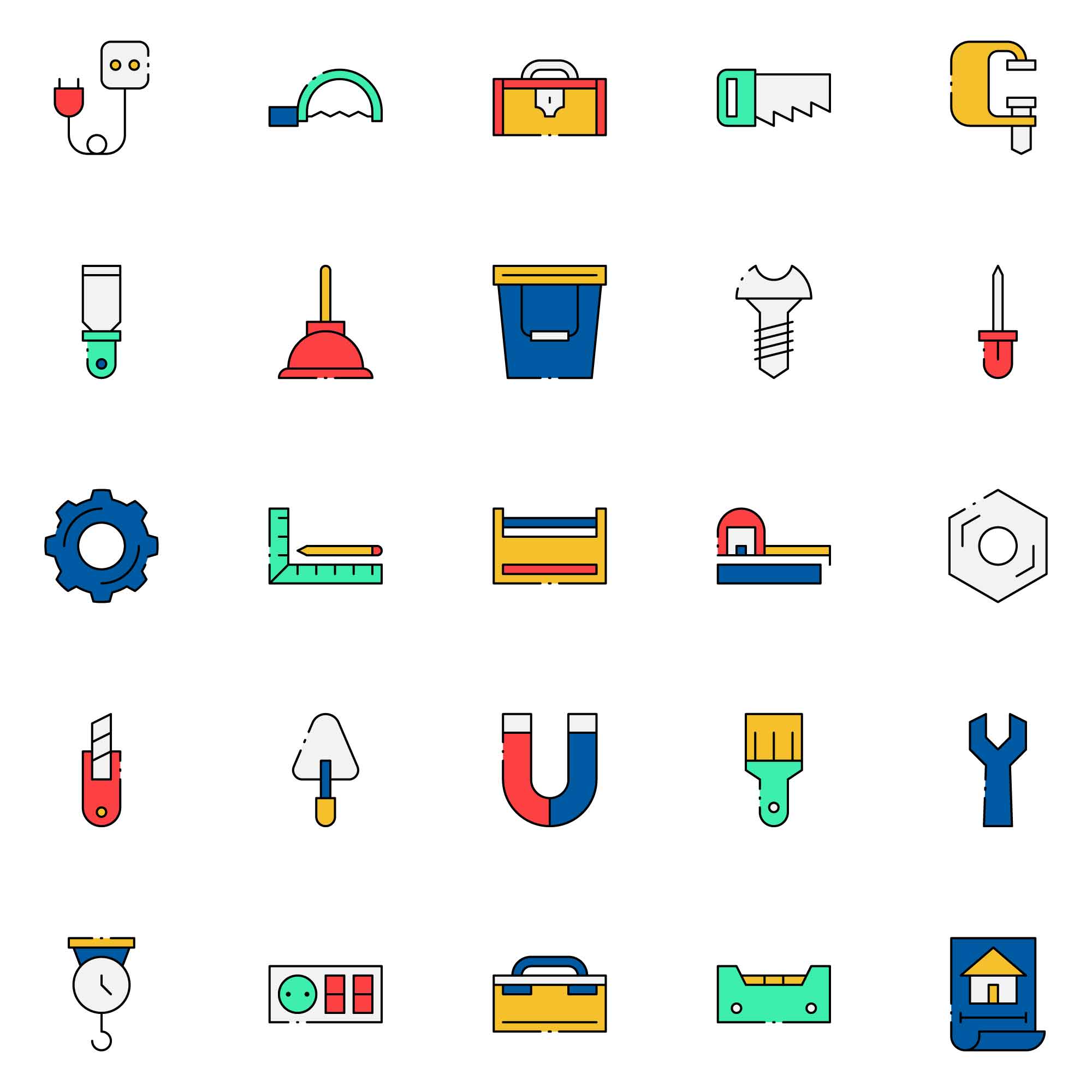 Colored Toolbox Icons