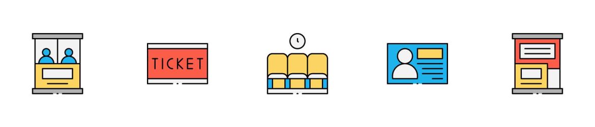 Colored Train Icons