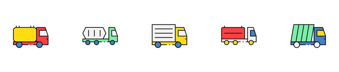 Colored Truck Icons