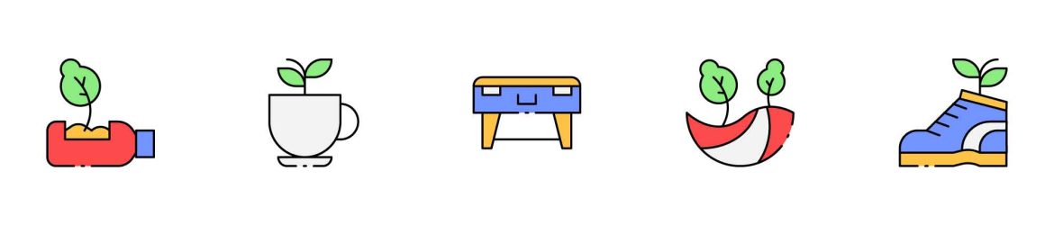Colored Upcycling Icons