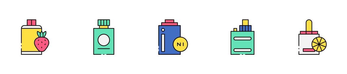 Colored Vaping Icons