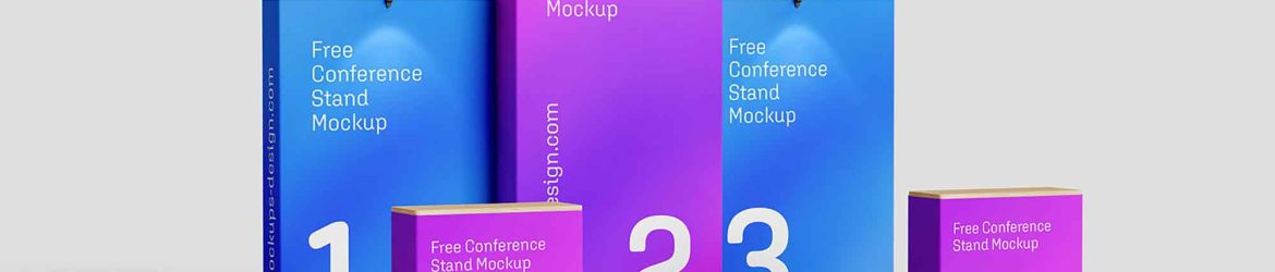 Conference Display Stand Mockup