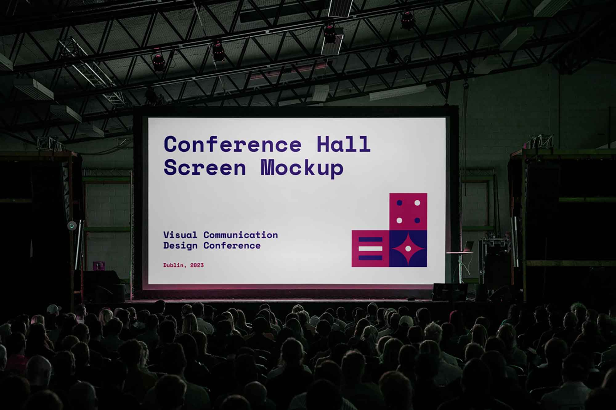 Conference Hall Screen Mockup