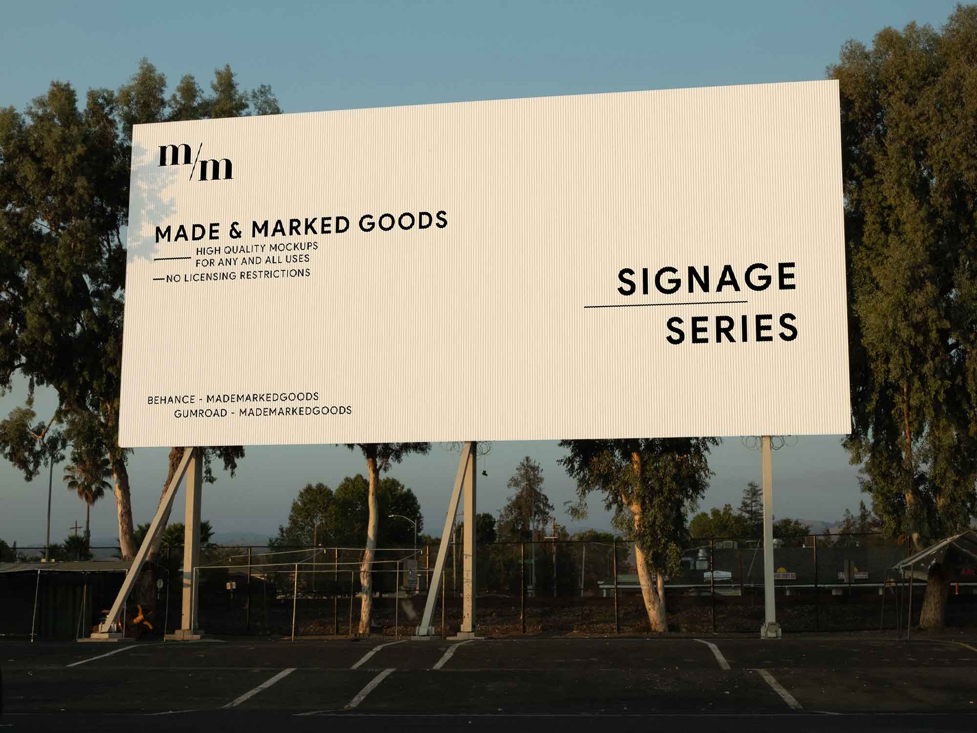 Corrugated Billboard Mockup