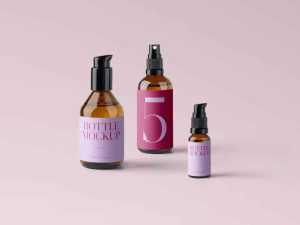 Cosmetic Bottles Mockup