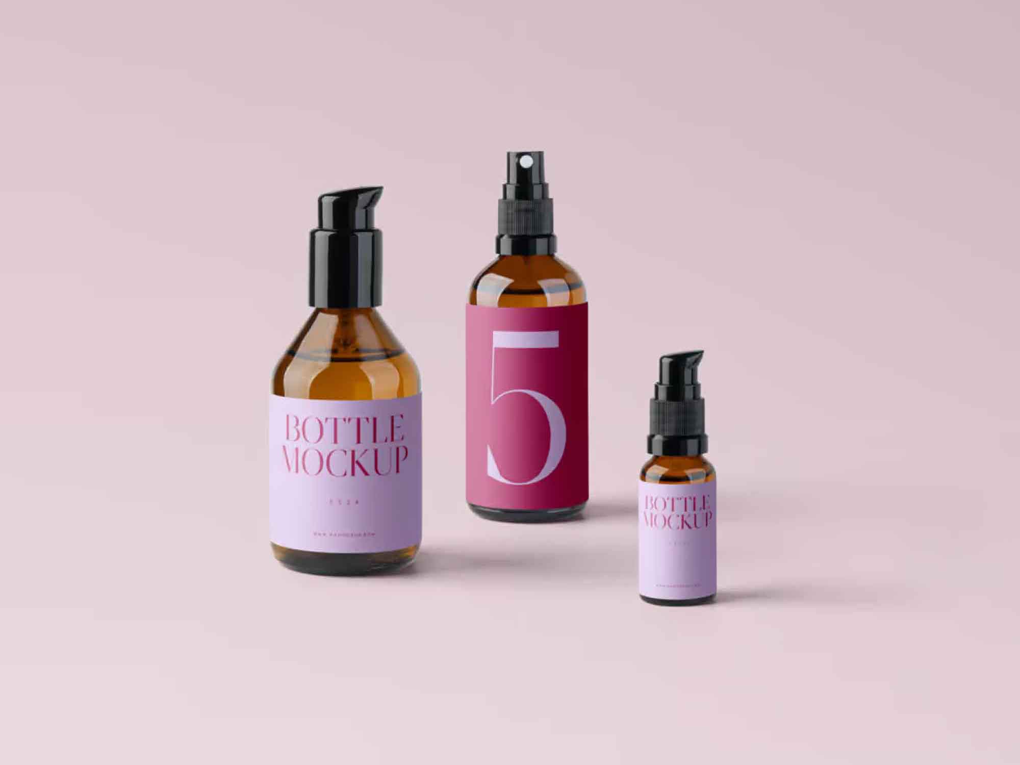 Cosmetic Bottles Mockup