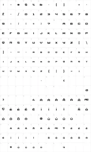 Mapa de caracteres da fonte Counter-Strike