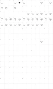 Mapa de caracteres da fonte Country Hearts