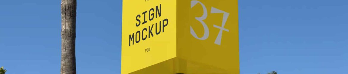 Cube Sign Mockup