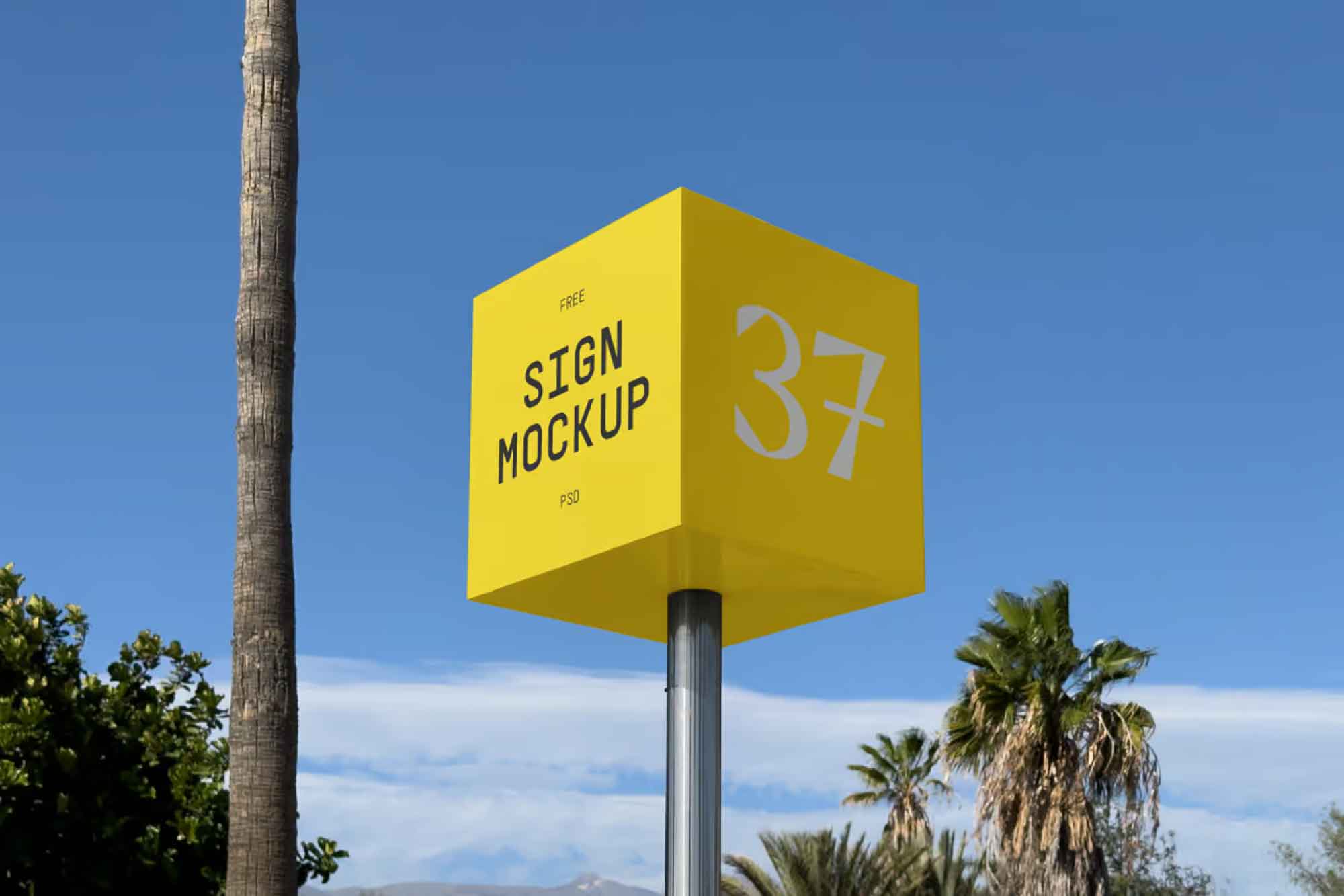 Cube Sign Mockup