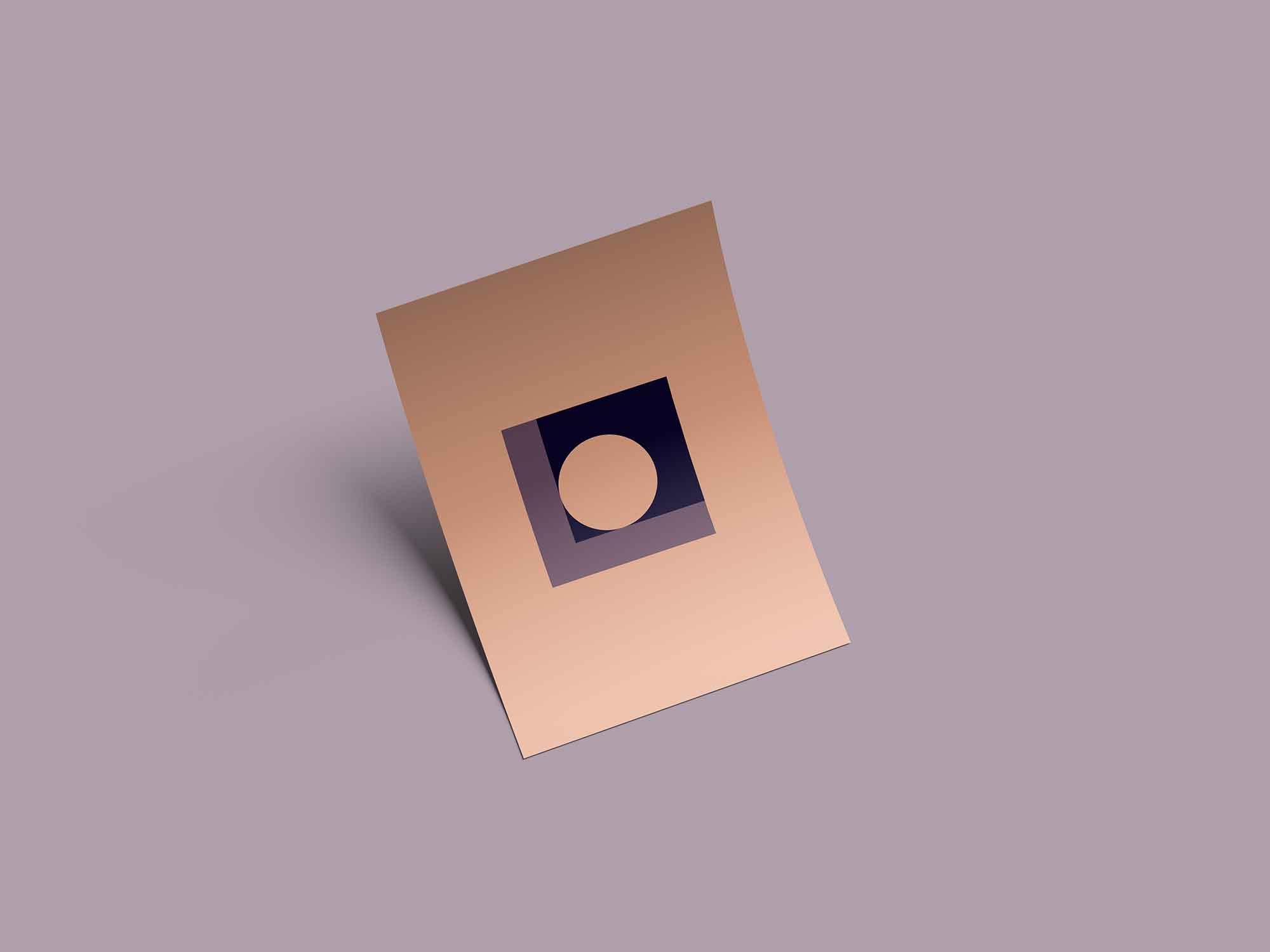 Curled A3 Flyer Mockup