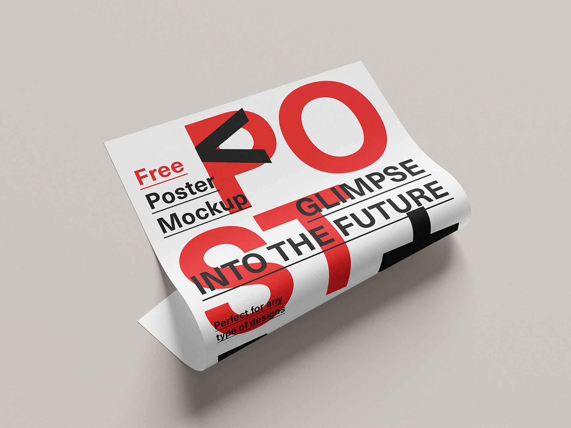 Curved Poster Mockup