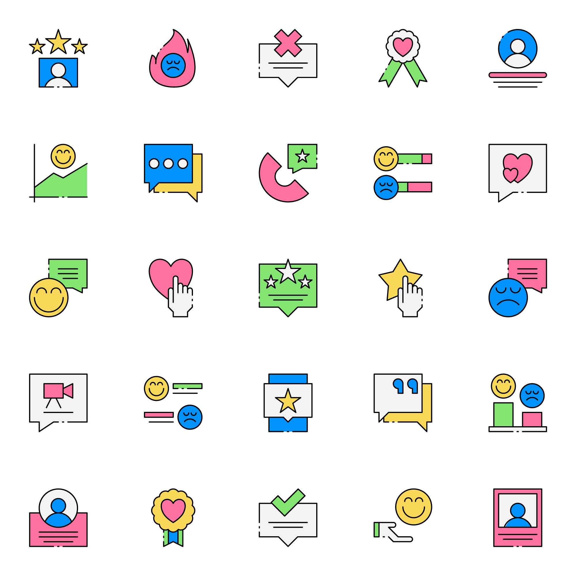 Customer Reviews and Feedback Icons