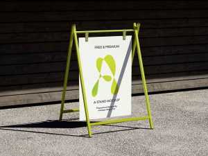 Customizable A-stand Mockup
