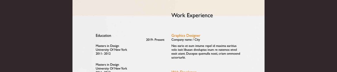 Designer Creative Resume Template