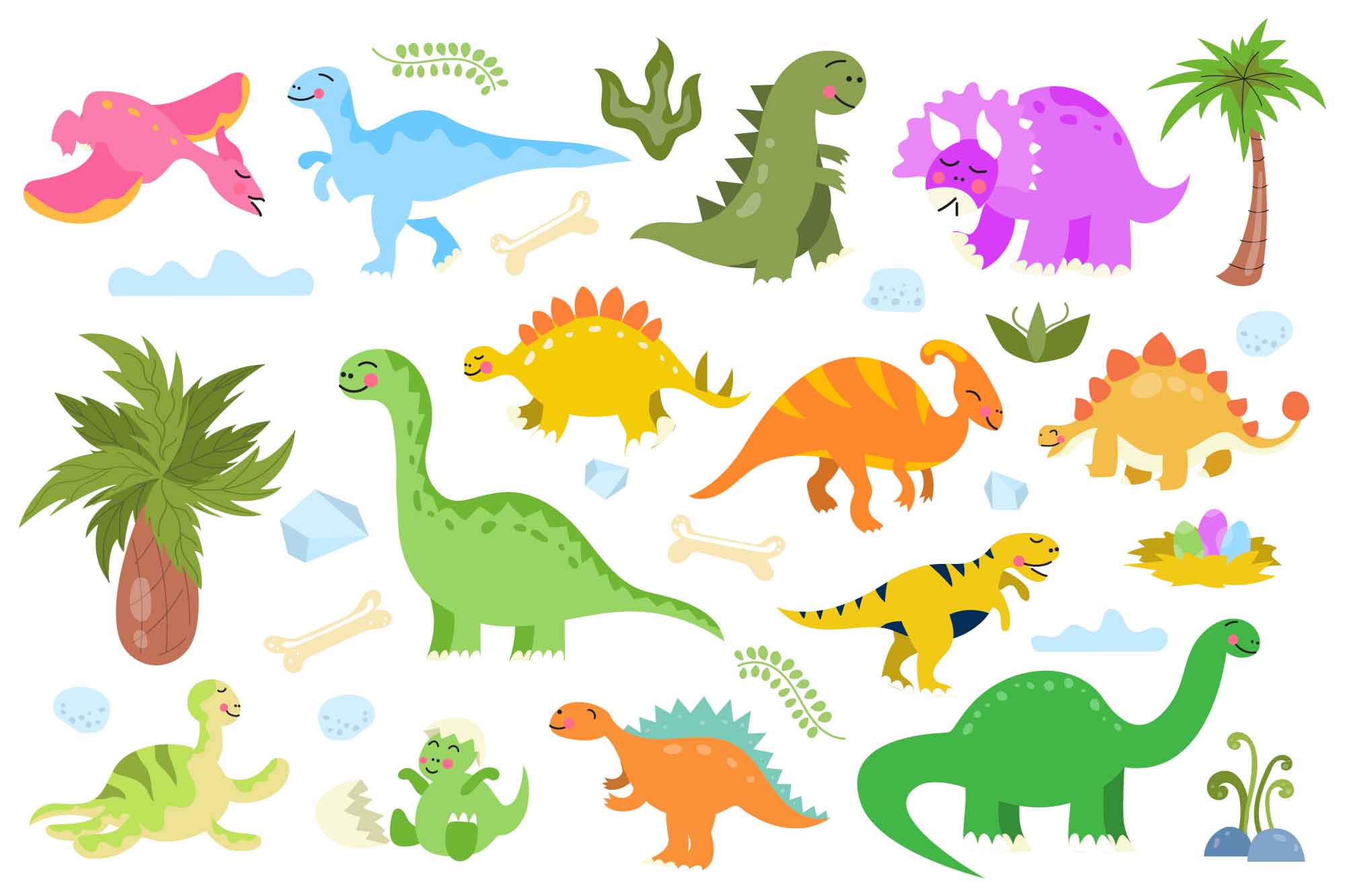 Dinosaur Hand Drawn Illustrations