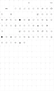 Mapa de caracteres da fonte DIST Yolks Emoticons