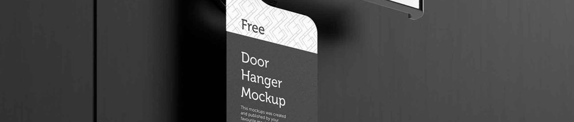 Door Hanger on Handle Mockup