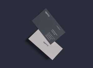 Double Sided Business Card Mockup