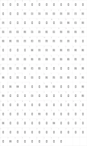 Mapa de caracteres da fonte DS Initials