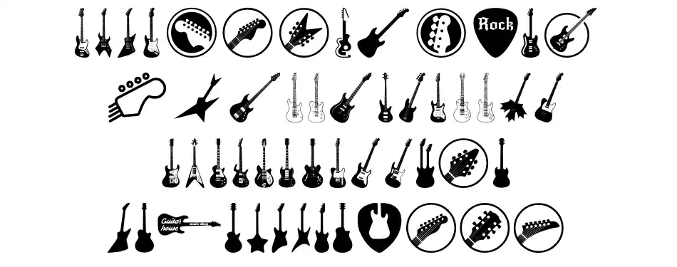 Electric Guitar Icons