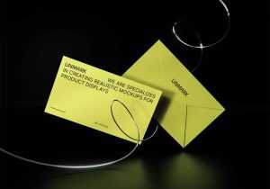 Envelope Mockup with Surface Reflection