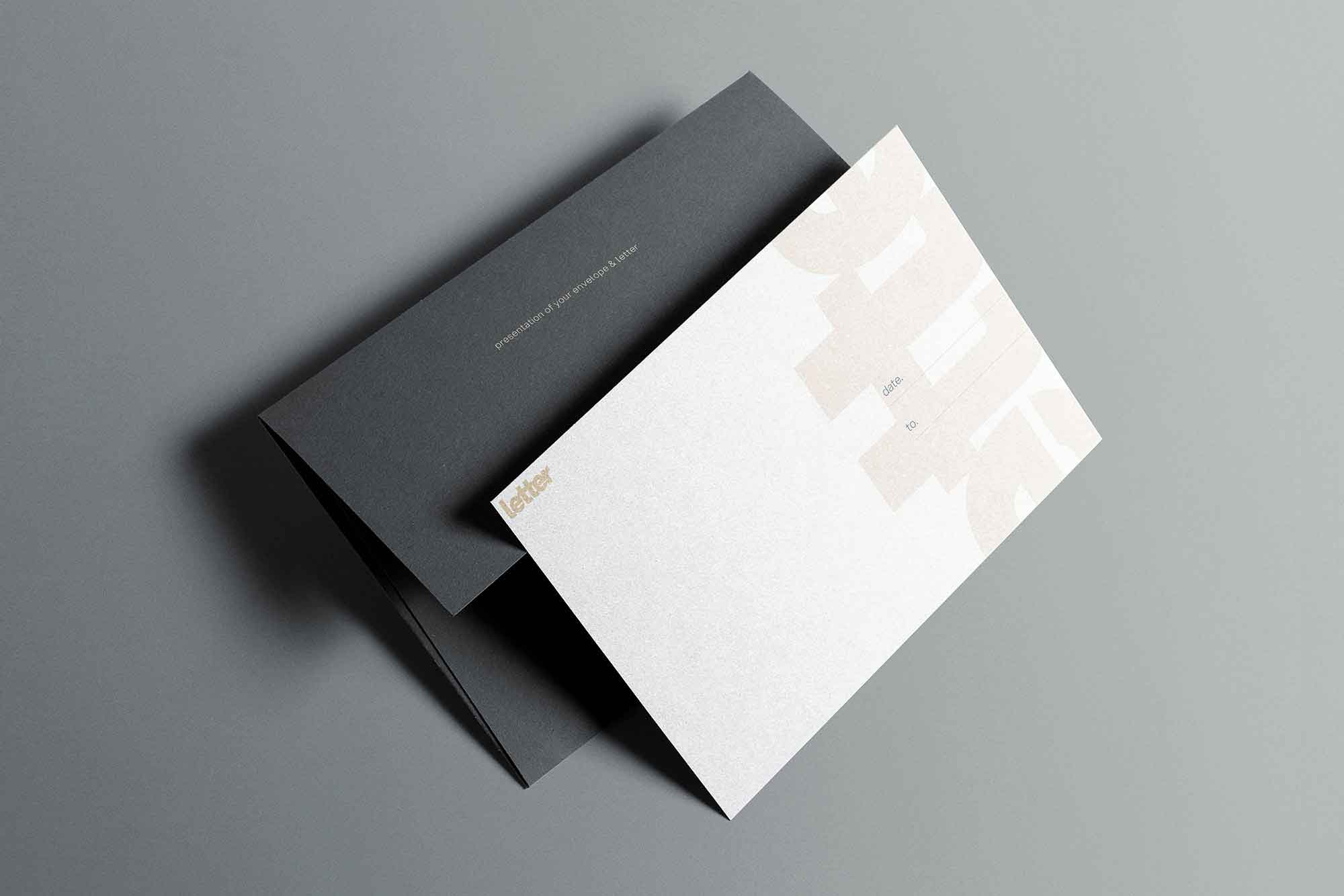 Envelope with Letter Mockup