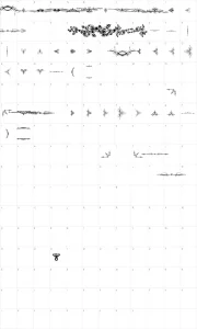 Mapa de caracteres da fonte Eutemia Ornaments