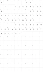 Mapa de caracteres da fonte Even Badder Mofo