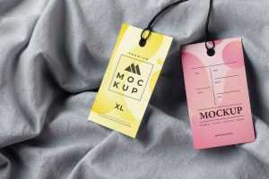 Fabric Label Tags Mockup