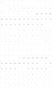 Mapa de caracteres da fonte Fabulous Vikings
