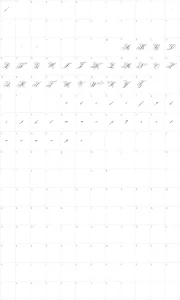 Mapa de caracteres da fonte Face of Yesterday