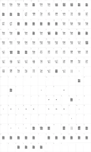 Mapa de caracteres da fonte FarHat