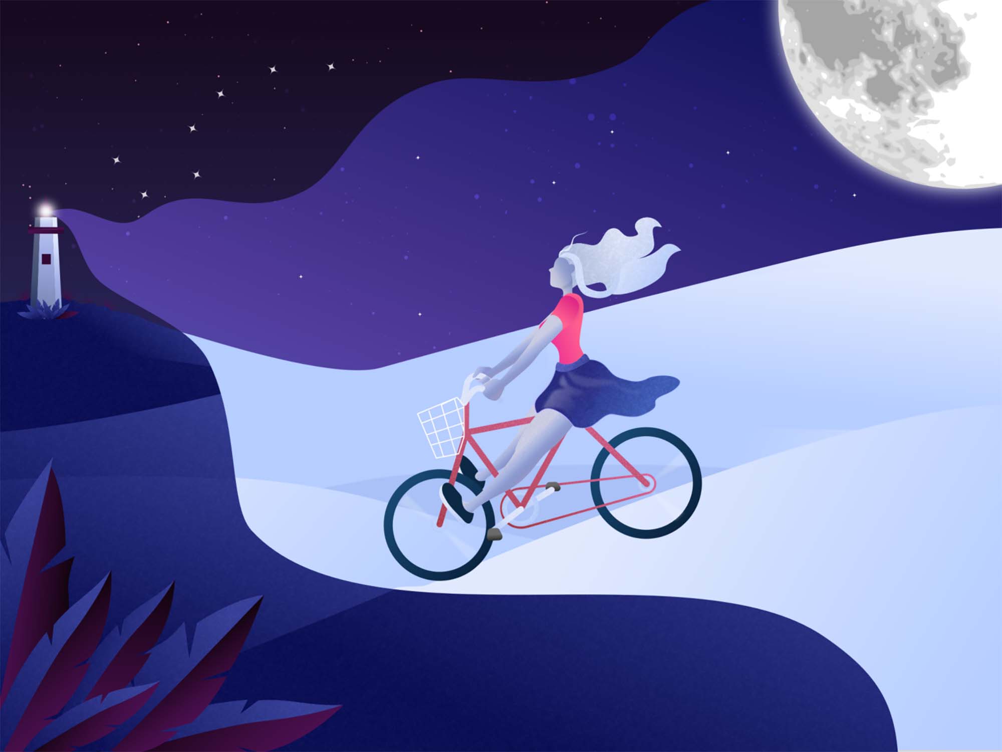 Feel Free in Dark Winter Illustration (Sketch)