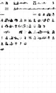 Mapa de caracteres da fonte Final Fantasy Elements