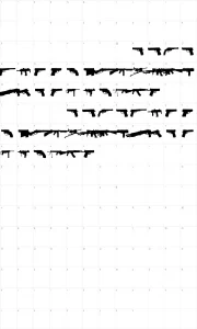 Mapa de caracteres da fonte Fireguns TFB
