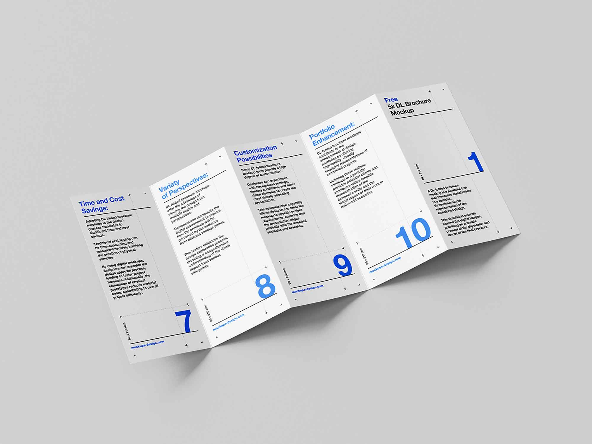 Five-Fold DL Flyer Mockup