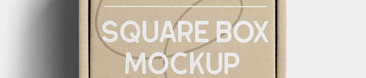 Flap Square Box Mockup