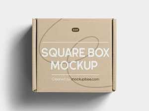 Flap Square Box Mockup